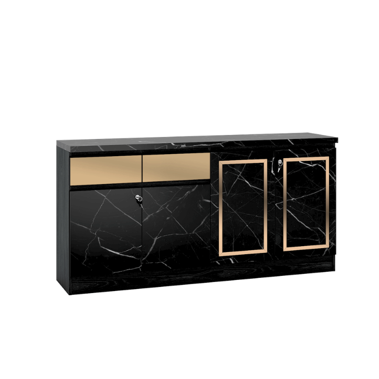 ตู้เตี้ย WISDOM DESIGN FURNITURE รุ่น GCS-161 160 ซม. สีแอชเกรย์/ดาร์คมาร์เบิ้ล_1